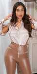 Camasa dama satin bej