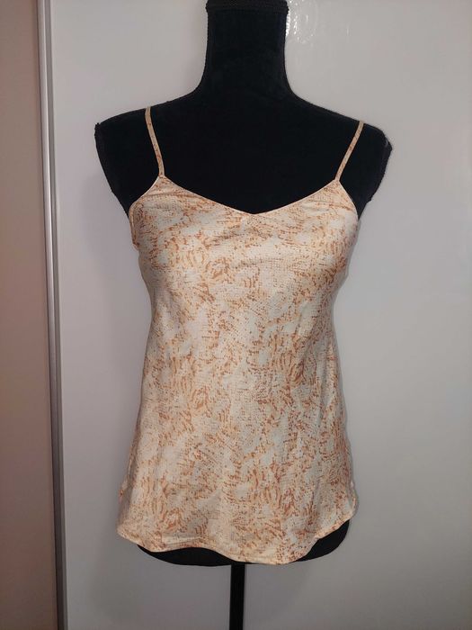 Top satinat NOU imprimeu animal print