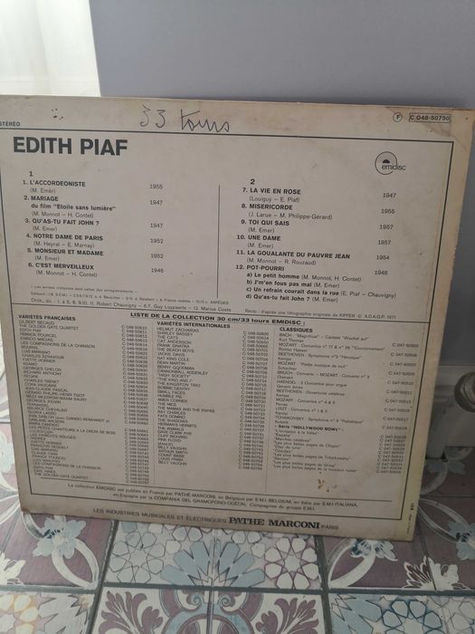 Edith Piaf грамофонна плоча