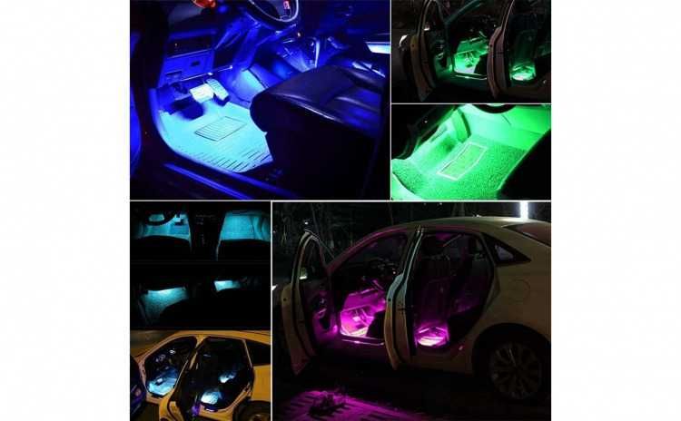 Lumini Ambientale Auto Kit interior LED RGB control din APLICATIE