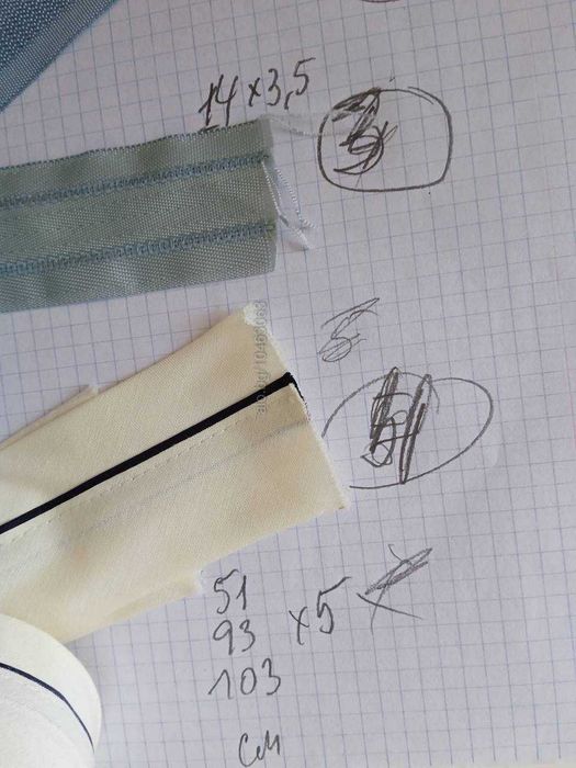 Корсаж лента за шиене остатъци