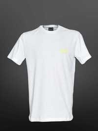 Emporio Armani Бяла Тениска НЕОНОВО Лого на Гърдите XS S M L XL XXL