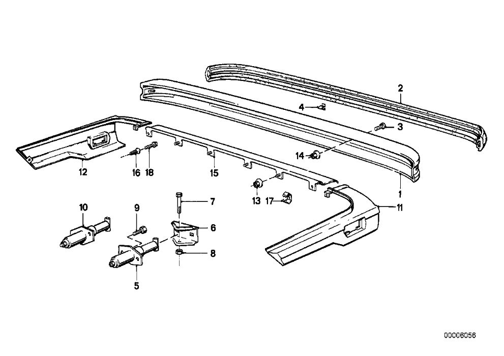 bara spate cu amortizor BMW E28 seria 5 ani 1981-1987 model america