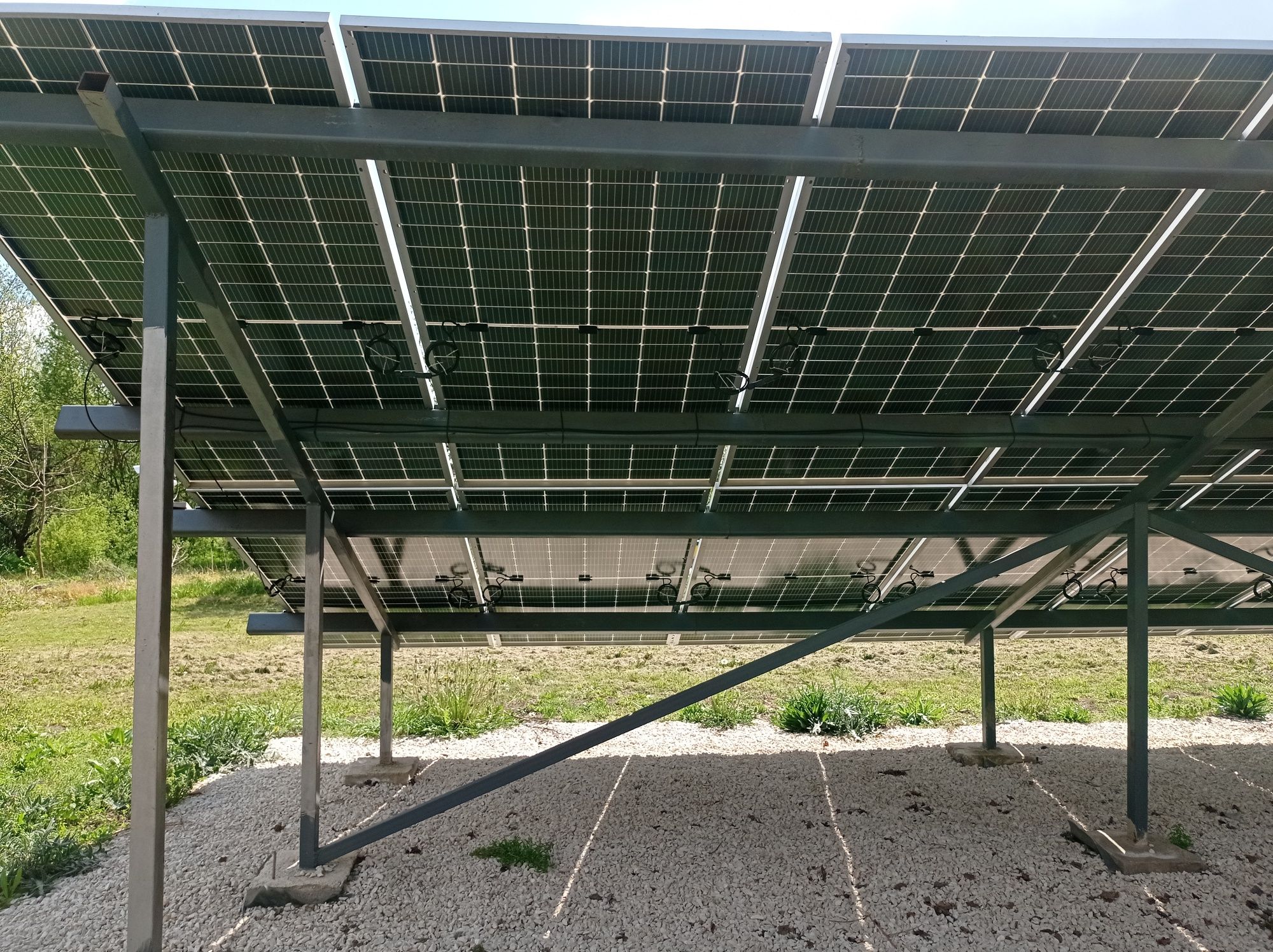 Слънчеви панели , инвертор и конструкция за Фотоволна централа ФЕЦ