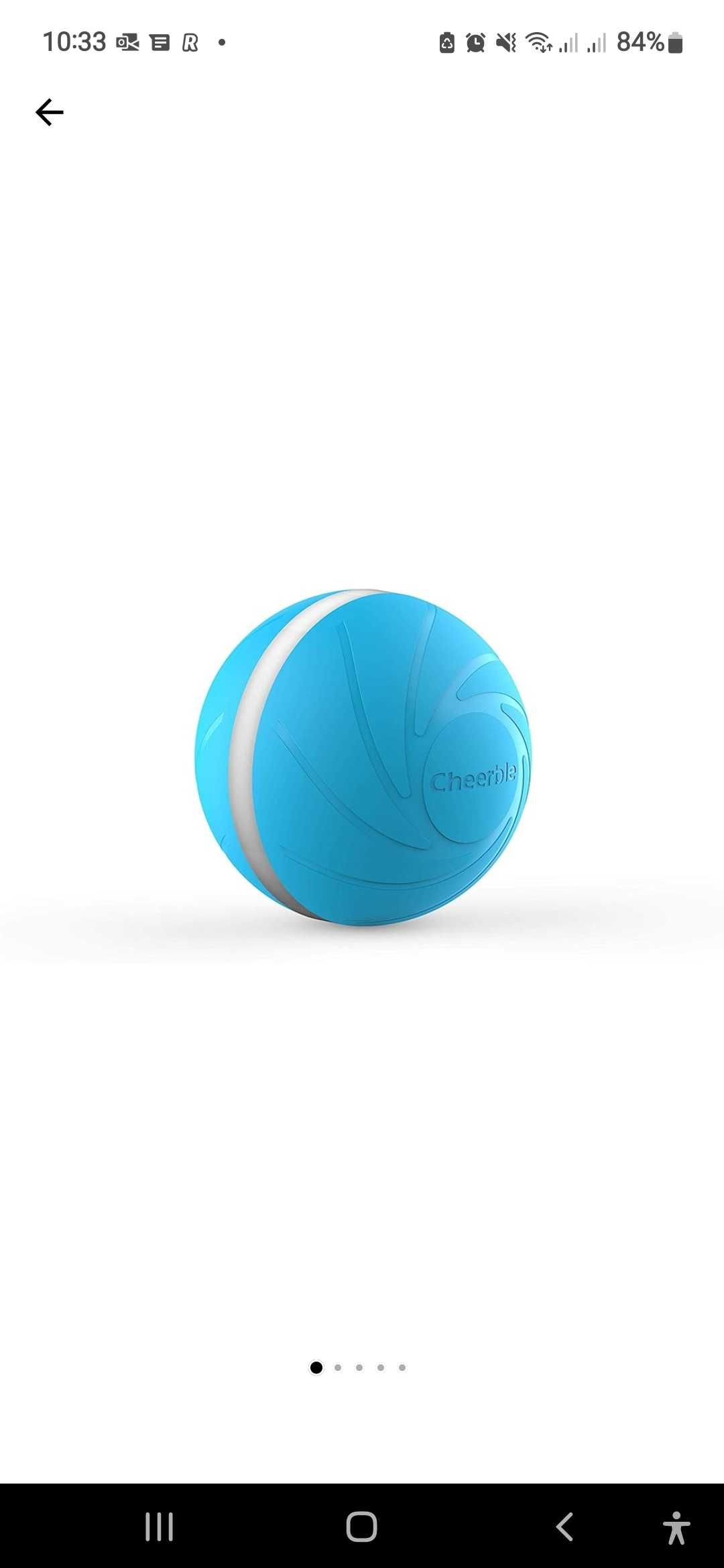 Jucarie Interactiva pentru caini, Cheerble Wicked Ball, Cyclone, 77 mm