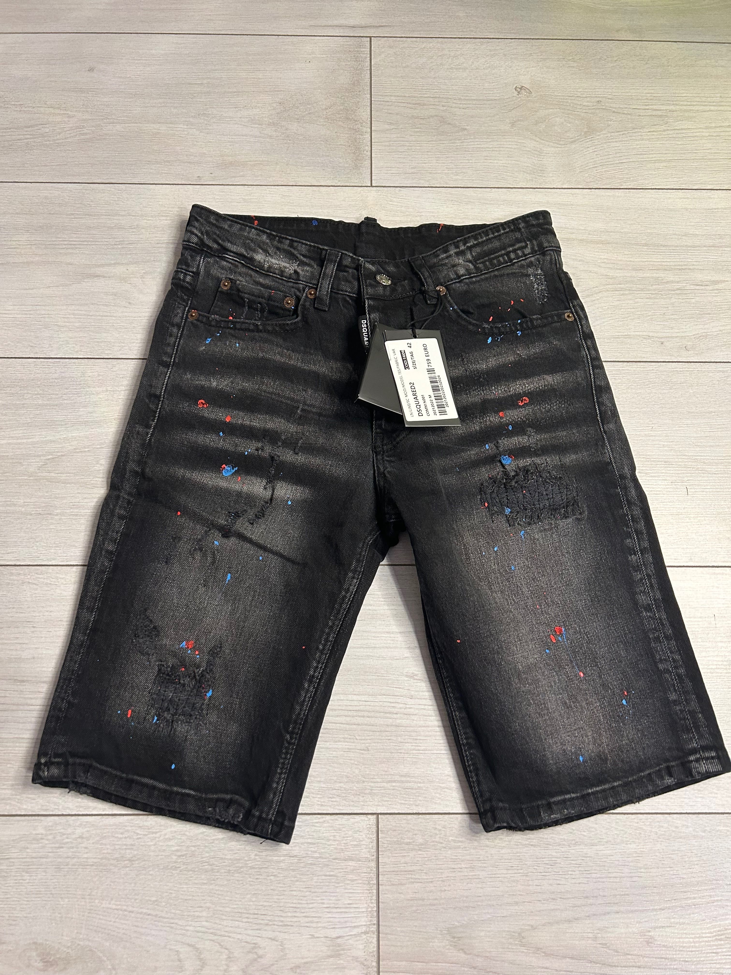 Blugi scurți Dsquared2 black new collection 2025