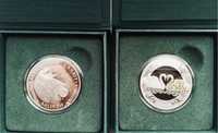 Монеты Лебедь и Салют 1 пруф