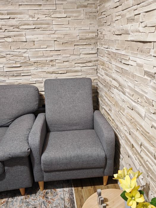 Canapea cu 2 Fotolii Jysk GEDVED Gri