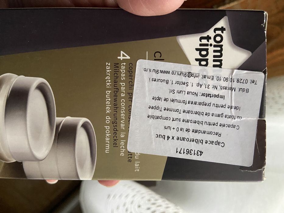 Tommy tippee capace pentru pastrarea/ conservarea laptelui matern