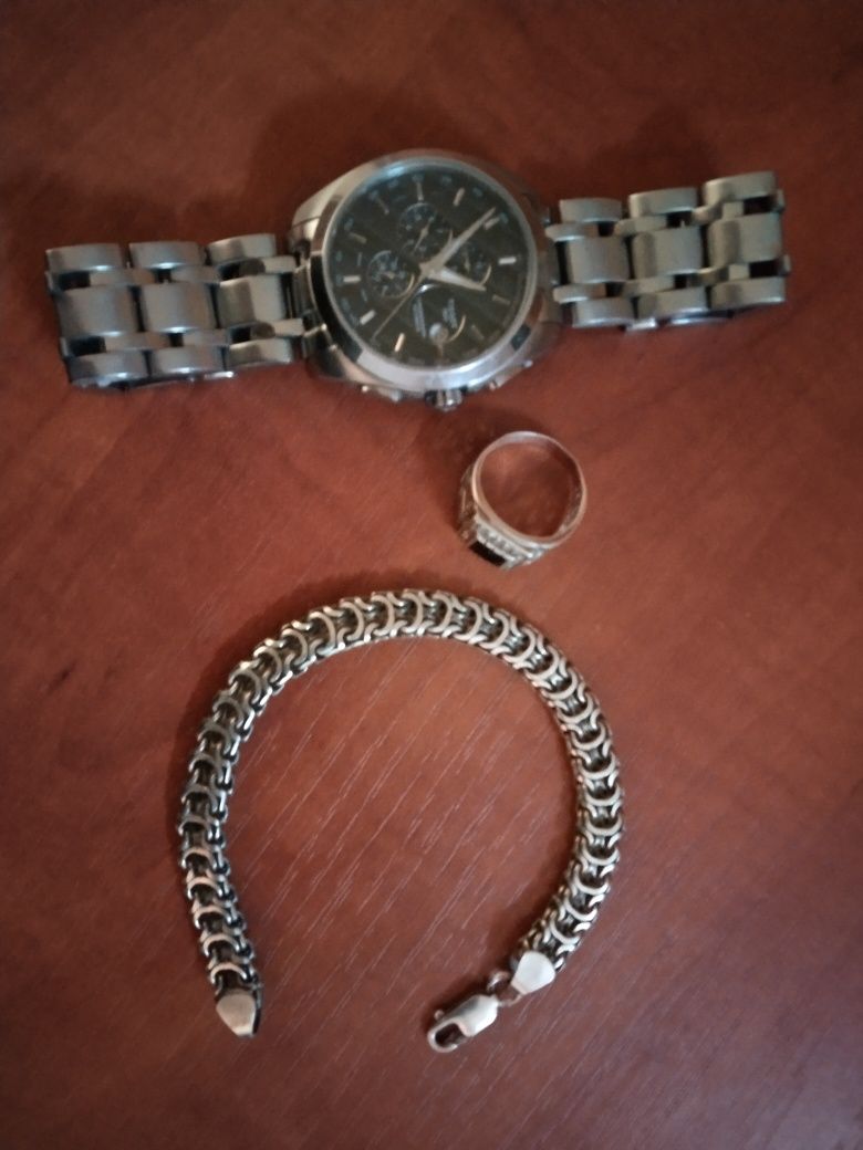Комплект часы тиссиот и браслет