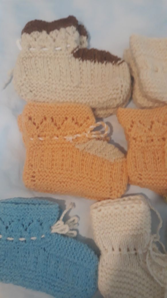 Плетени терлички за бебета-нови