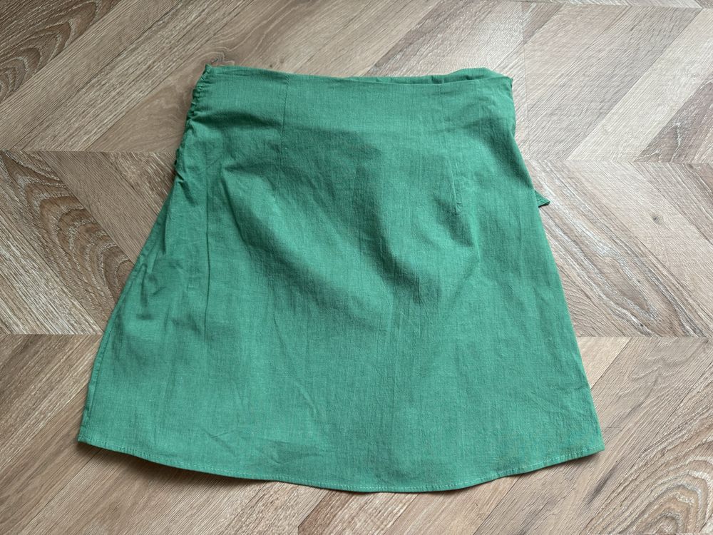 ZARA пола-панталон от лен, сатенена риза