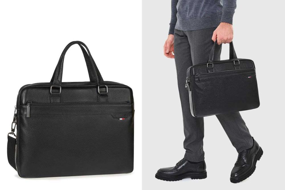 Сумка для ноутбука из натуральной кожи.