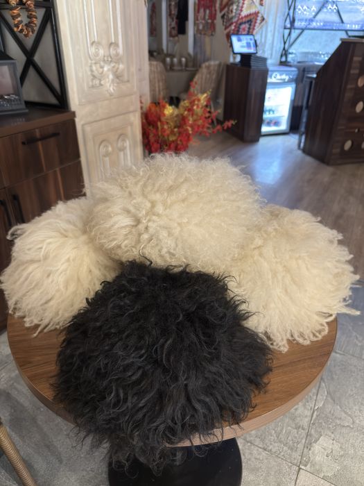 Шапка из овечьей шерсти / папаха - натуральная, ручная работа