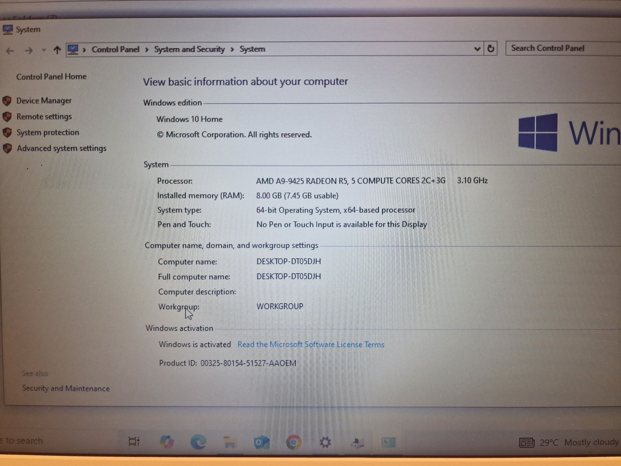 Laptop Asus Vivobook Amd A9-9425, 3.10 Ghz, 8Gb ram, 1TB, 15.6 " White