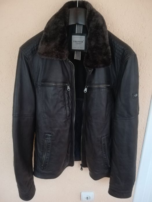 Geaca piele bărbati Trapper xl