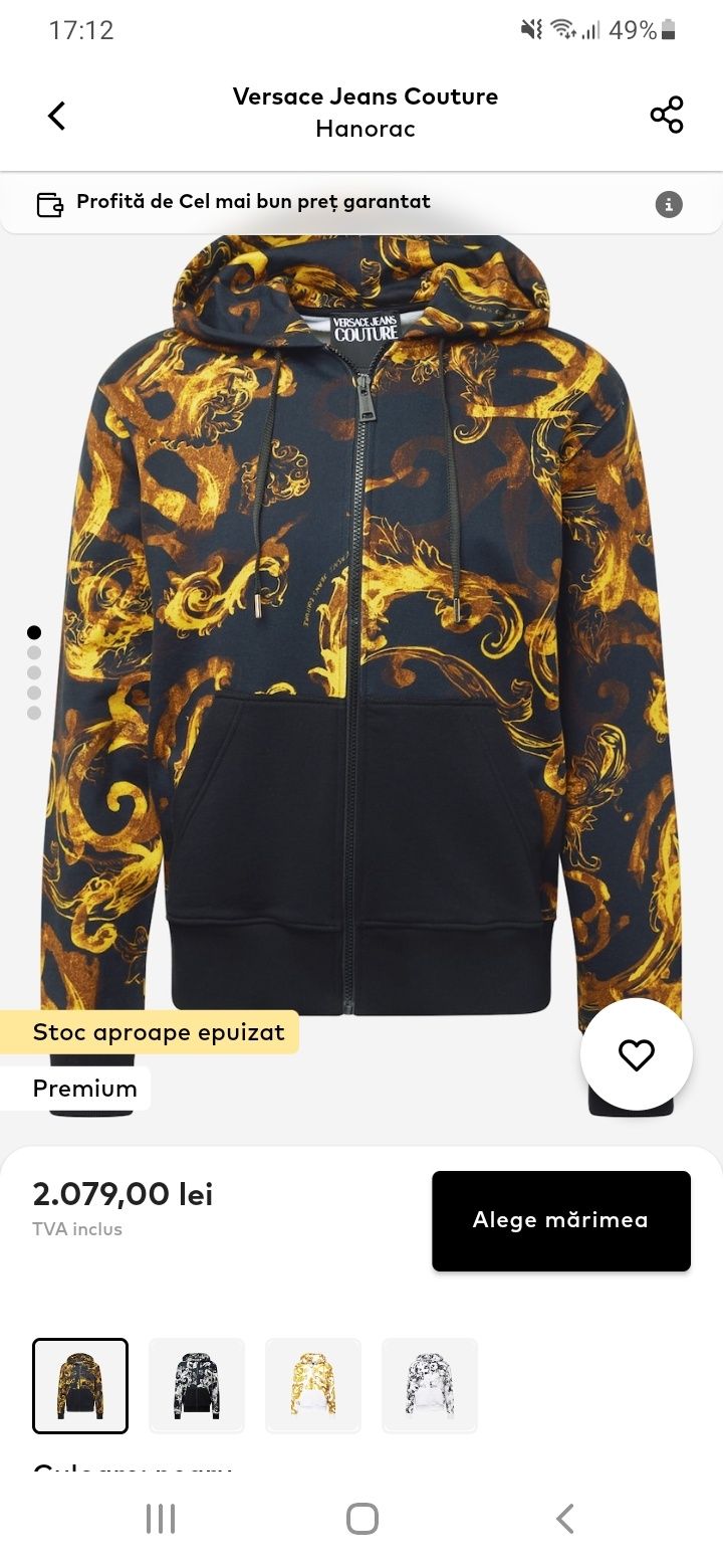 Ofertaa Hanorac VERSACE original cel mai nou model S,M,L pret 21mil ma