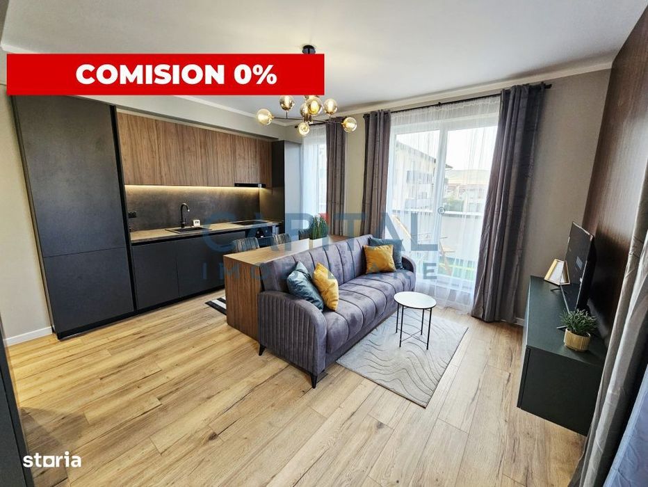 Comision ZERO! Apartament 2 camere cu terasa 23 mp Floresti mobilat ut