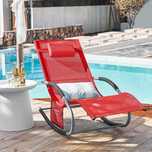 Sezlong metalic gradina cu perna confortabila | OGS28-Rx2