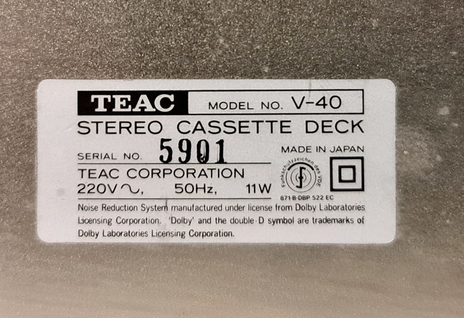 Teac v - 40 deck
