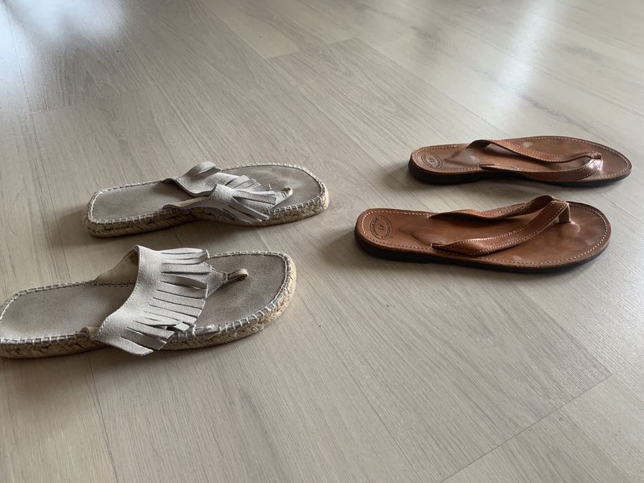 Vand șlapi ( 40) din piele.