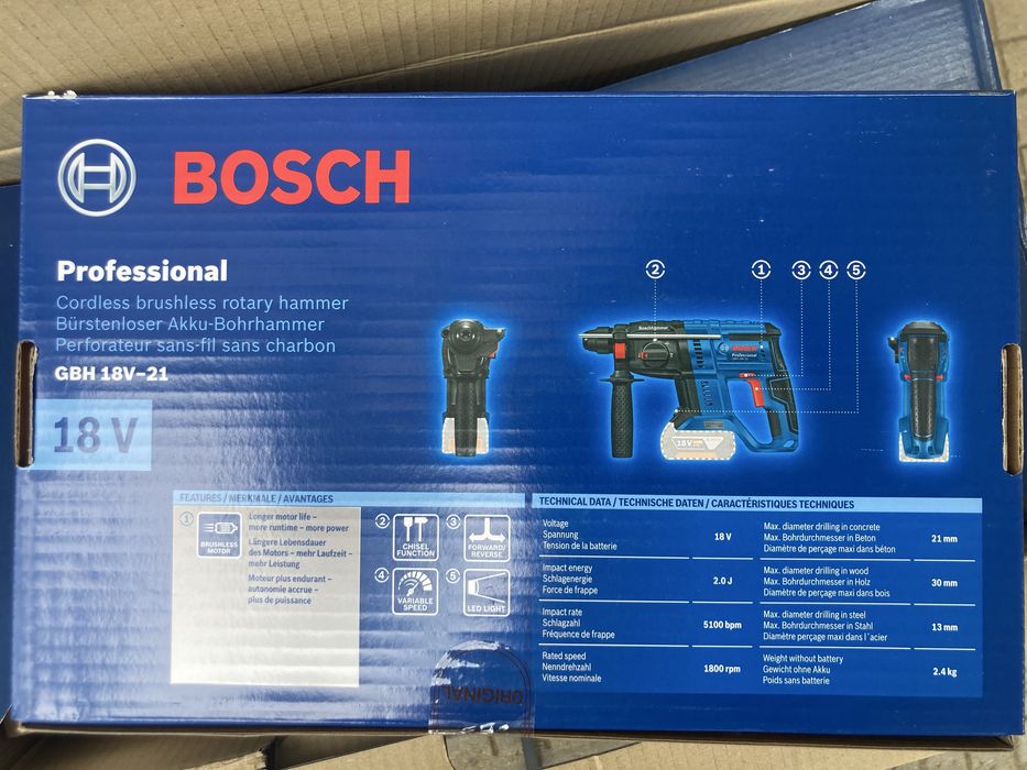 Нов перфоратор Bosch GBH18v-21