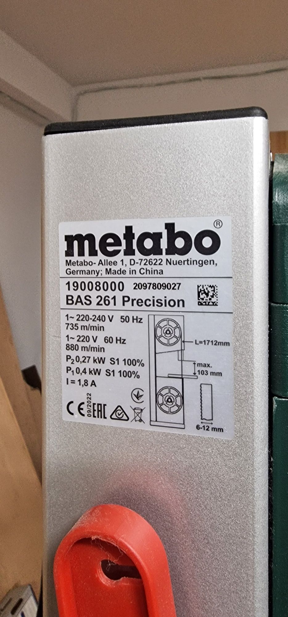 Fierastrau banda Metabo BAS261 putin utilizat