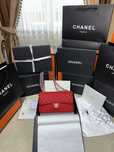 Geanta Chanel Piele naturala/Piele caviar/Rosu/Accesorii Silver