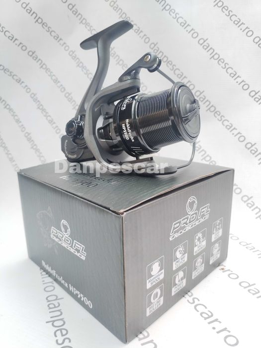 SET 2 Mulinete Feeder si Crap PRO FL NOBLE HP5500 cu tambur Long Cast