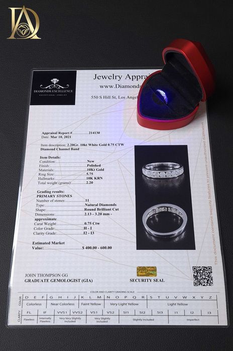 Нов Златен Пръстен с 0.75кт Естествени Брилянти