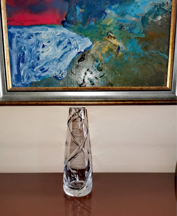 Ваза кристална STUART Crystal AURA VASE от JASPER CONRAN 20см височина