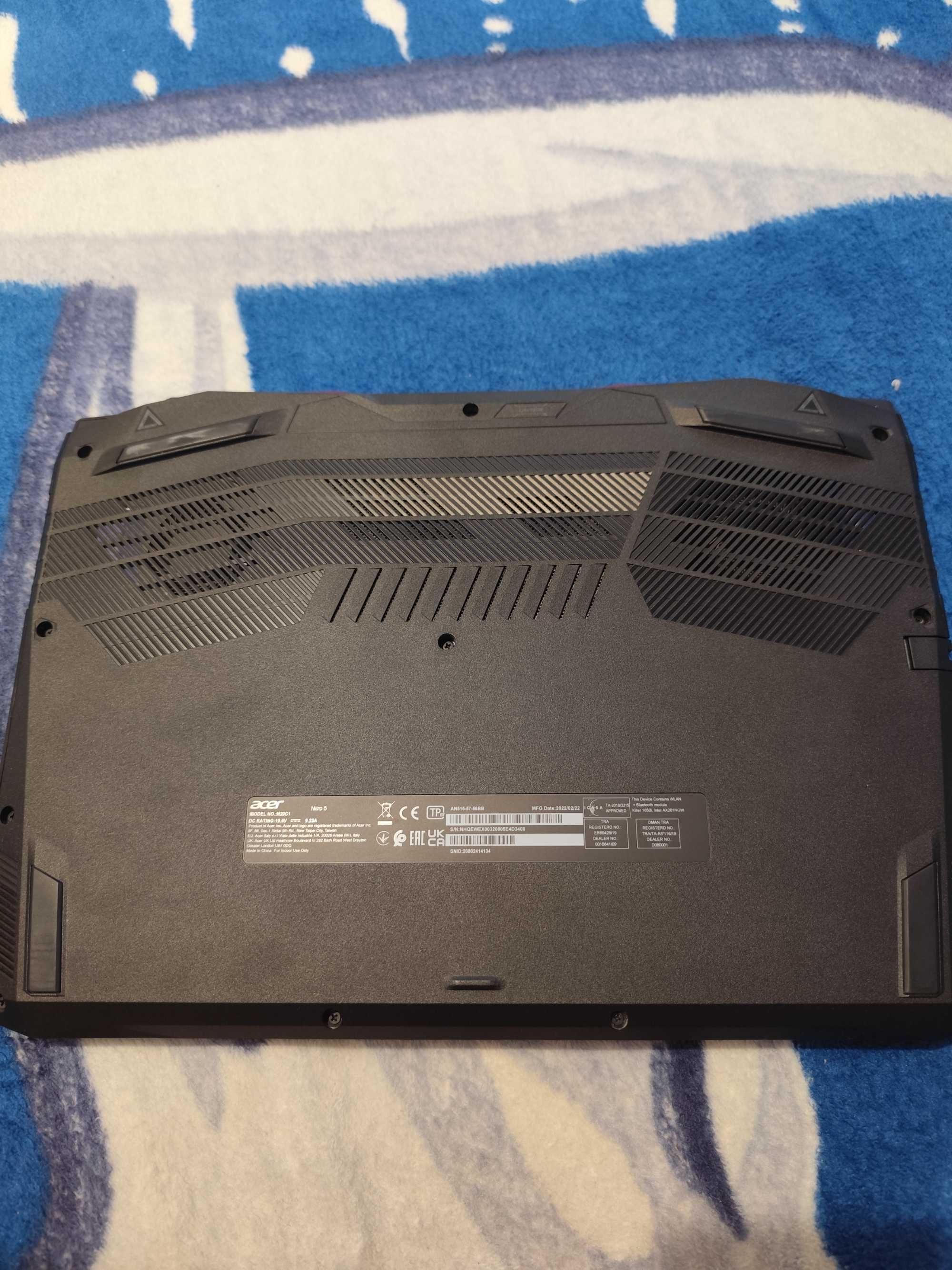 Laptop de gaming Acer Nitro 5 An515-57 + cooler de răcire