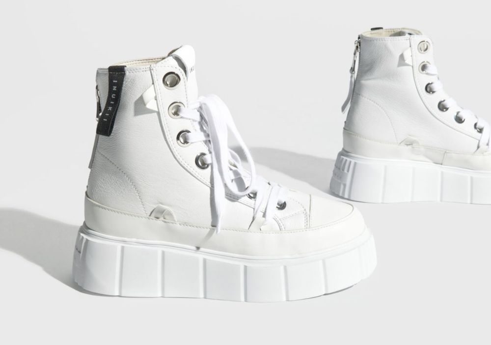 Inuikii Leather Matilda High White ОРИГИНАЛ дамски боти/сникърси 41/26