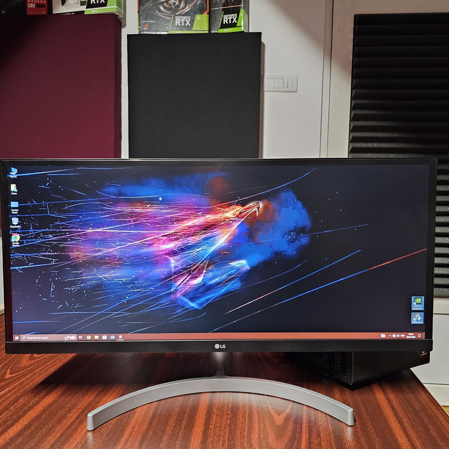 PC Gaming cu monitor ultrawide FHD i5 9400 GTX1070 32gb