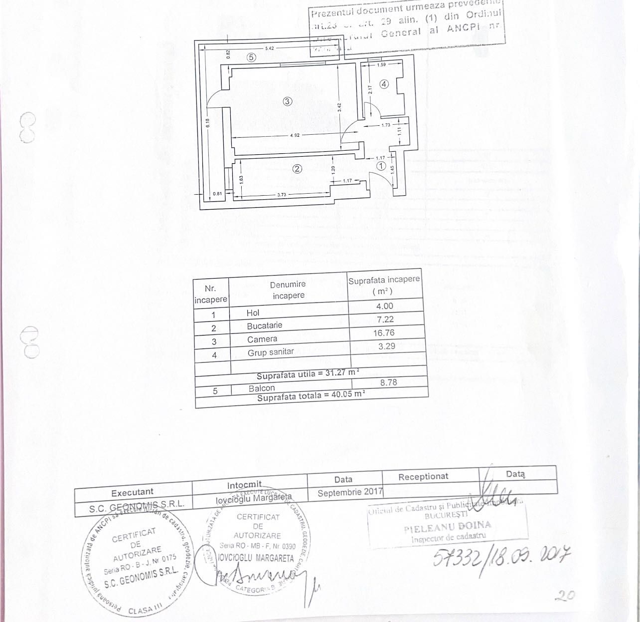 Apartament cu 1 camera ,Iancului