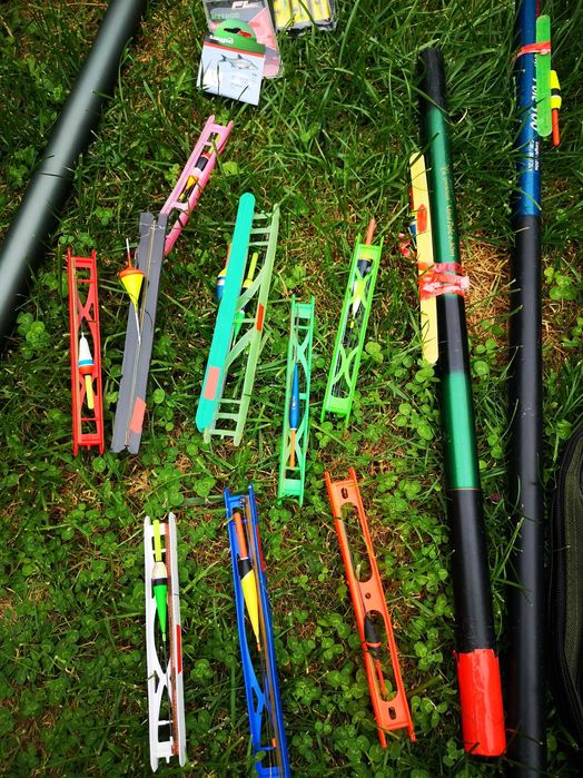 set complet de pescuit - 1 lanseta. 3 bete telescopice, line, husa