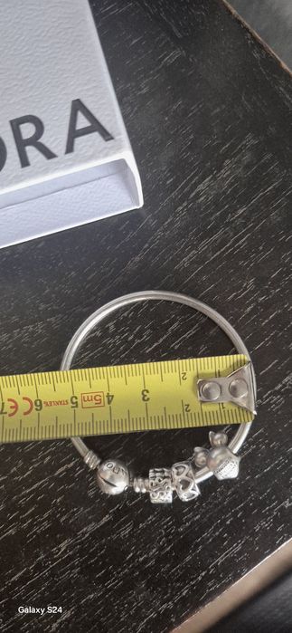 Bratara Pandora argint  cu 3 charmuri