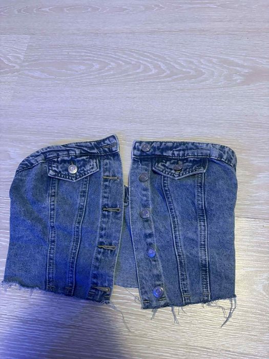 Top de blugi albastru