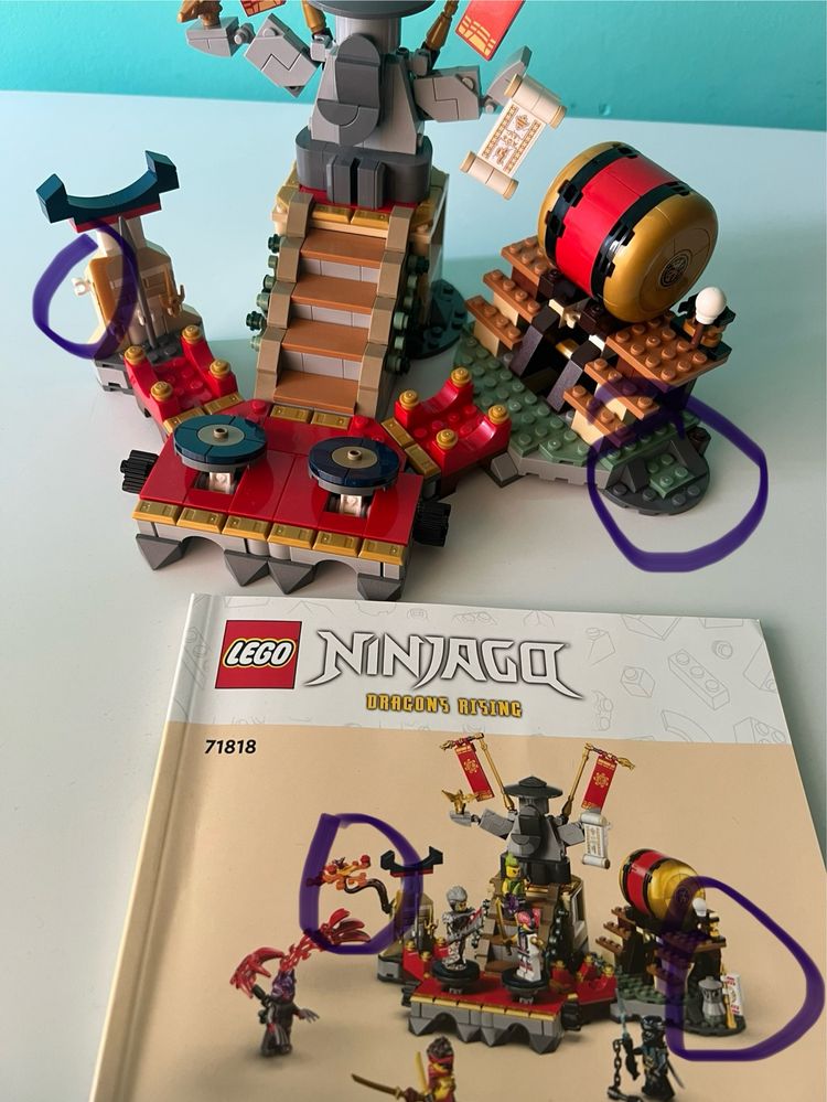 Vând Lego Ninjago 71818 incomplet