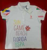 Tricou US Polo Assn 7-8 ani, nou