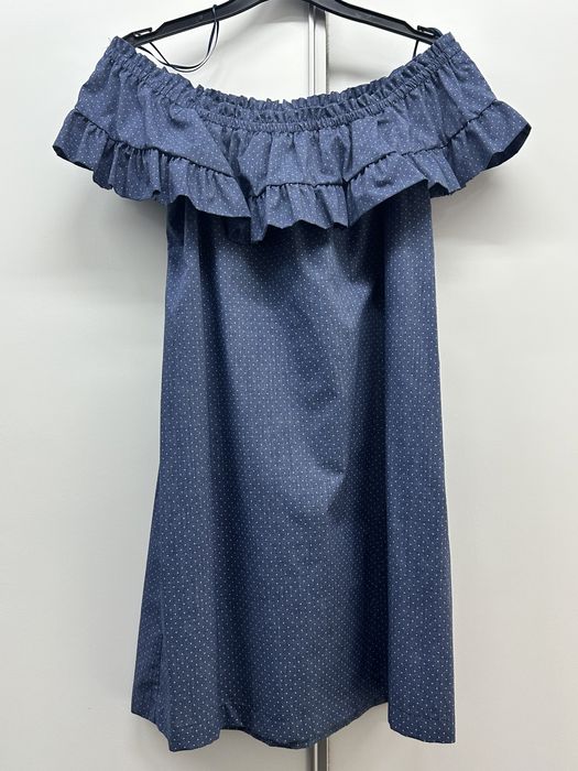Rochie fara umeri cu buline Stradivarius