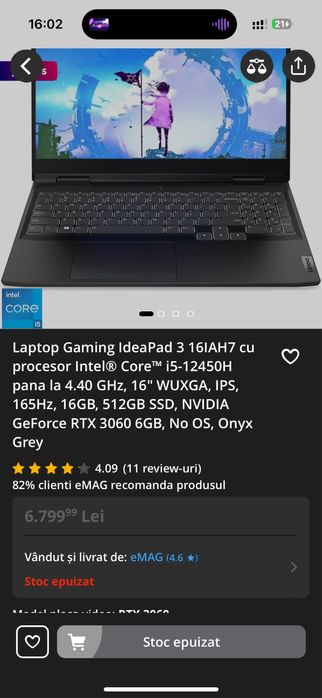 Laptop Gaming IdeaPad