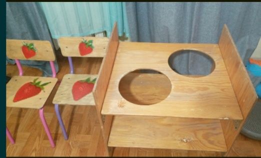 Детский стол, стулья для занятий Монтессори методом 8000