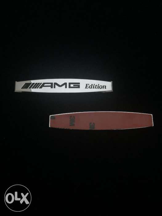Emblema Mercedes AMG Edition Crom/negru aripa/spate ABS 2 bucati