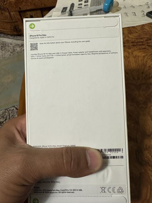Iphone 16 pro max 256 gb desert titanium masla
