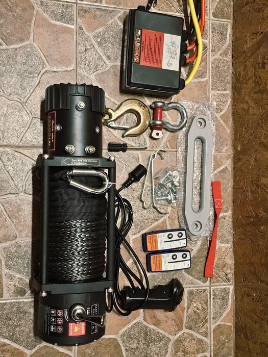 Troliu electric heavy-duty 6,1 tone – cablu sintetic & telecomandă