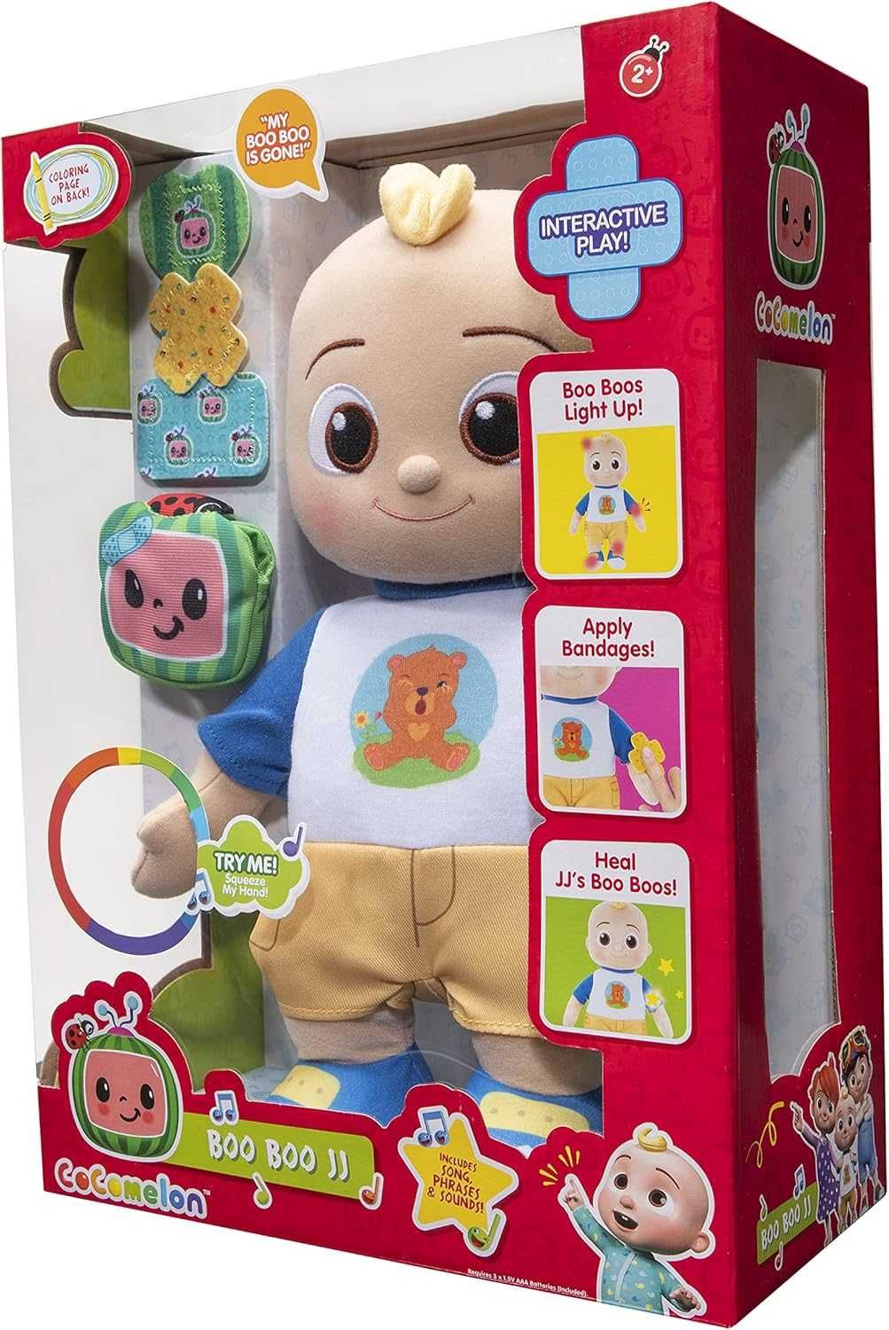 Интерактивна играчка Cocomelon JJ 30 см Кокомелон със звуци светлина