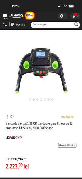 Bandă de alergat DHS folosita ocazional