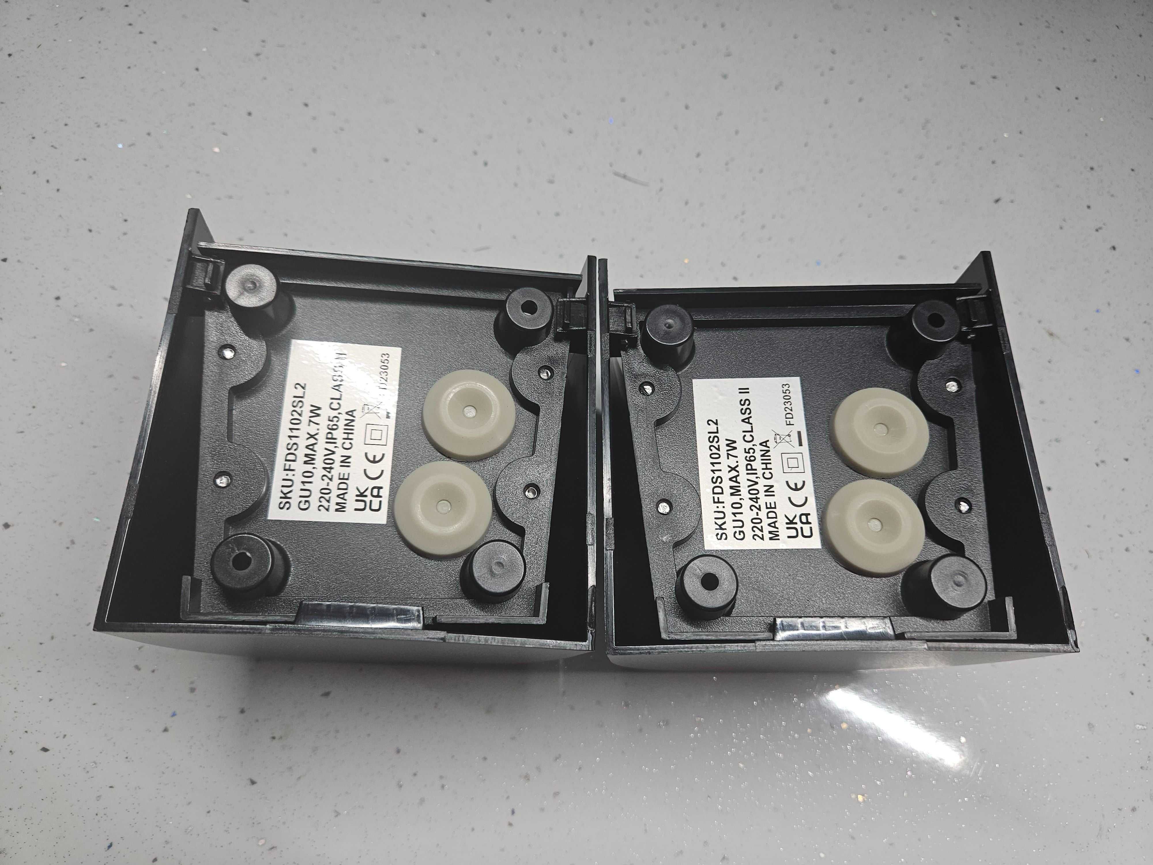 Set 2 aplice exterior, IP65, max 7W, soclu GU10, A+, Negru, Negociabil