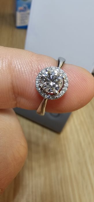 Inel din aur cu diamant natural 0,62ct, certif ANPC